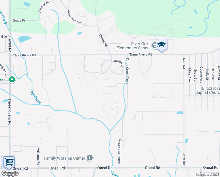 map of restaurants, bars, coffee shops, grocery stores, and more near 13349 Willow Oak Circle in Gulfport