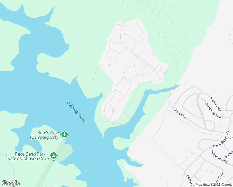 map of restaurants, bars, coffee shops, grocery stores, and more near 7412 Turnback Ledge Trail in Lago Vista