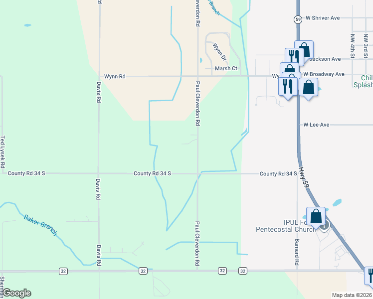map of restaurants, bars, coffee shops, grocery stores, and more near 17635 Paul Cleverdon Road in Summerdale