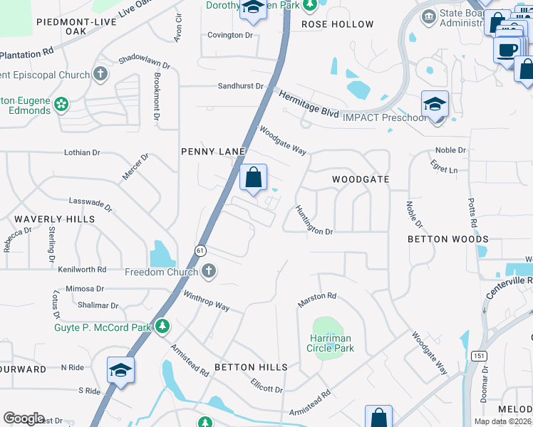 map of restaurants, bars, coffee shops, grocery stores, and more near in Tallahassee