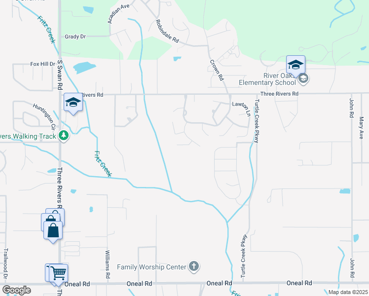 map of restaurants, bars, coffee shops, grocery stores, and more near 13499 Libby Lane in Gulfport