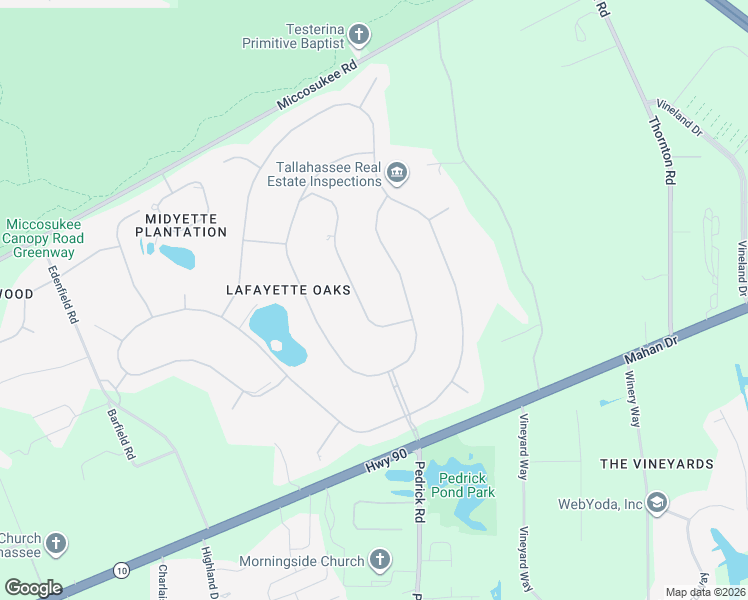 map of restaurants, bars, coffee shops, grocery stores, and more near 2325 Tour Eiffel Drive in Tallahassee