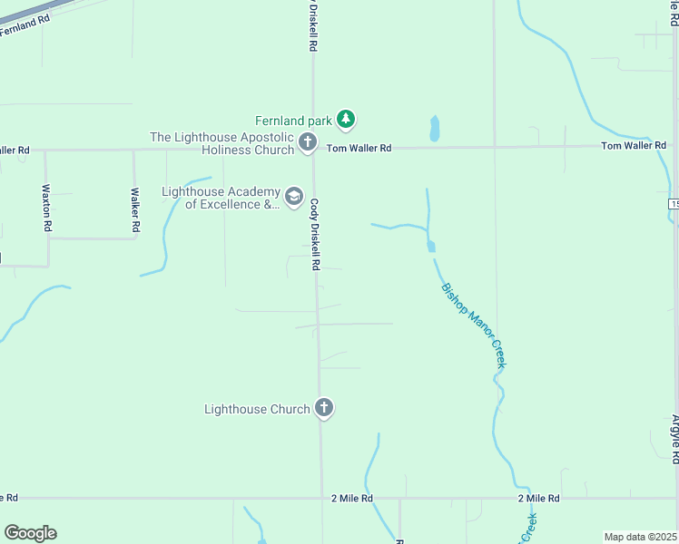 map of restaurants, bars, coffee shops, grocery stores, and more near 10037 Cody Driskell Road in Grand Bay
