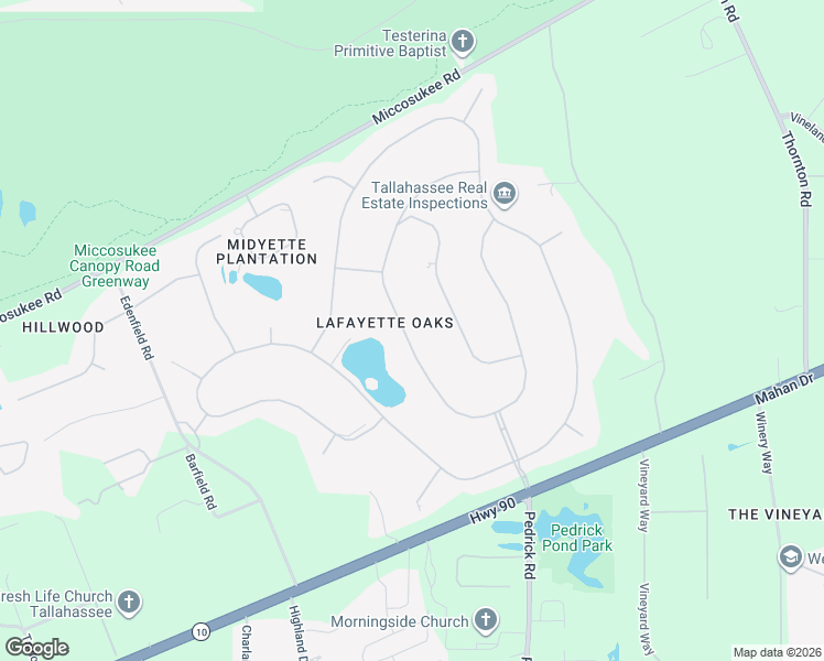map of restaurants, bars, coffee shops, grocery stores, and more near 2135 Orleans Drive in Tallahassee