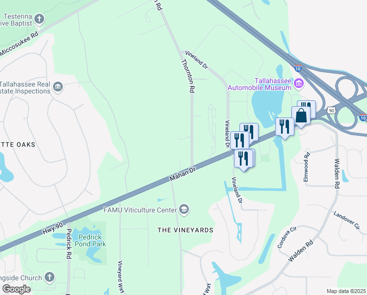 map of restaurants, bars, coffee shops, grocery stores, and more near 1060 Clarity Pointe Drive in Tallahassee
