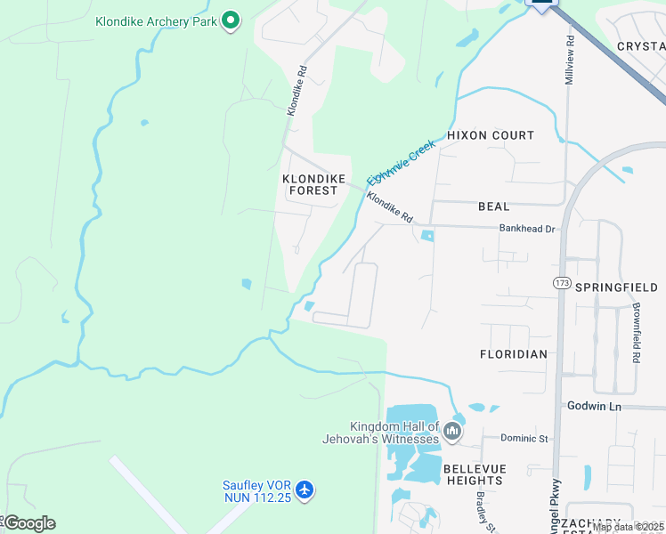 map of restaurants, bars, coffee shops, grocery stores, and more near 6931 Cedar Lake Drive in Pensacola