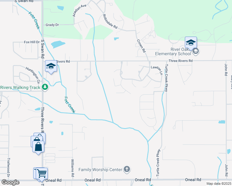 map of restaurants, bars, coffee shops, grocery stores, and more near 13499 Libby Lane in Gulfport