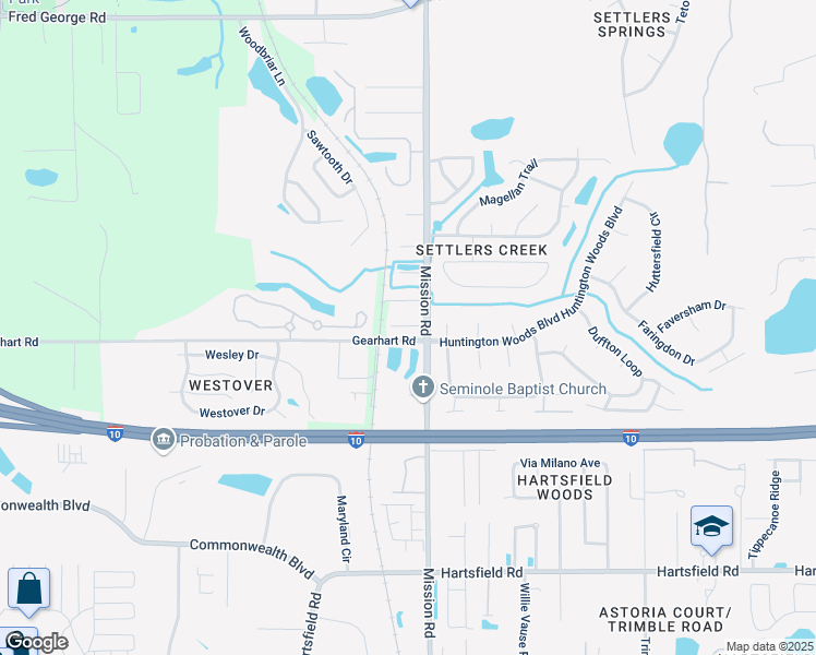 map of restaurants, bars, coffee shops, grocery stores, and more near 4009 Chipola Street in Tallahassee