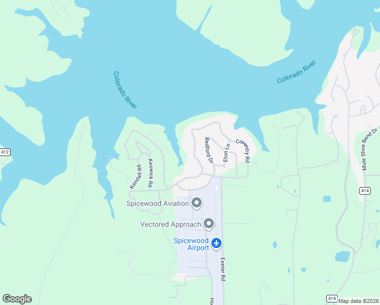 map of restaurants, bars, coffee shops, grocery stores, and more near 512 Coventry Road in Spicewood