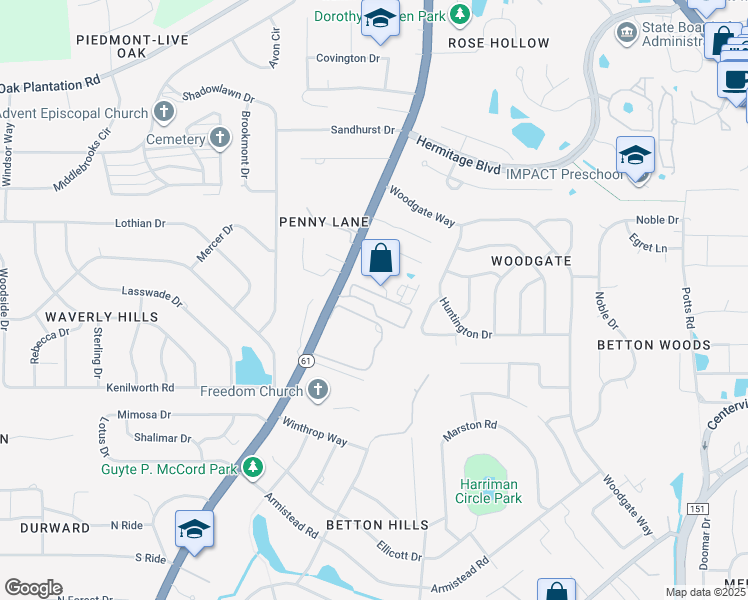 map of restaurants, bars, coffee shops, grocery stores, and more near in Tallahassee