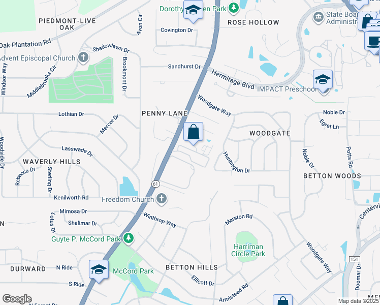 map of restaurants, bars, coffee shops, grocery stores, and more near in Tallahassee