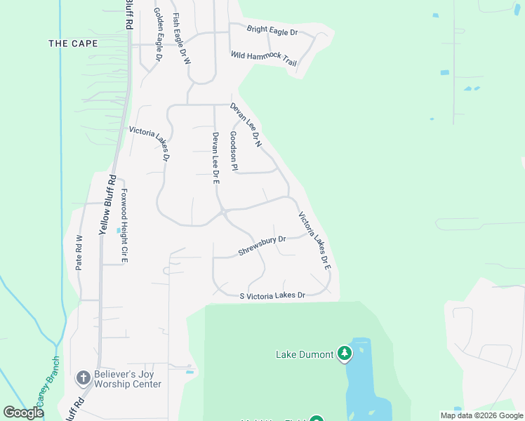 map of restaurants, bars, coffee shops, grocery stores, and more near 13554 Teddington Lane in Jacksonville