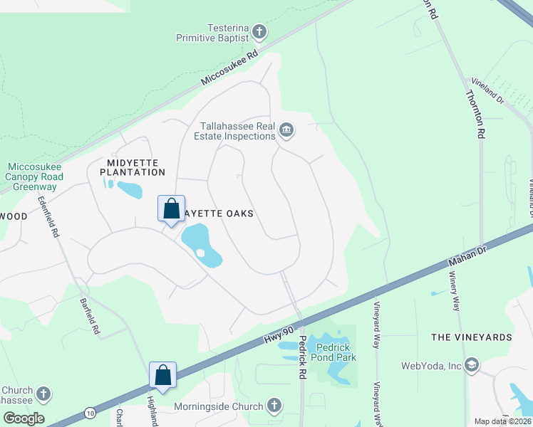 map of restaurants, bars, coffee shops, grocery stores, and more near 2325 Tour Eiffel Drive in Tallahassee