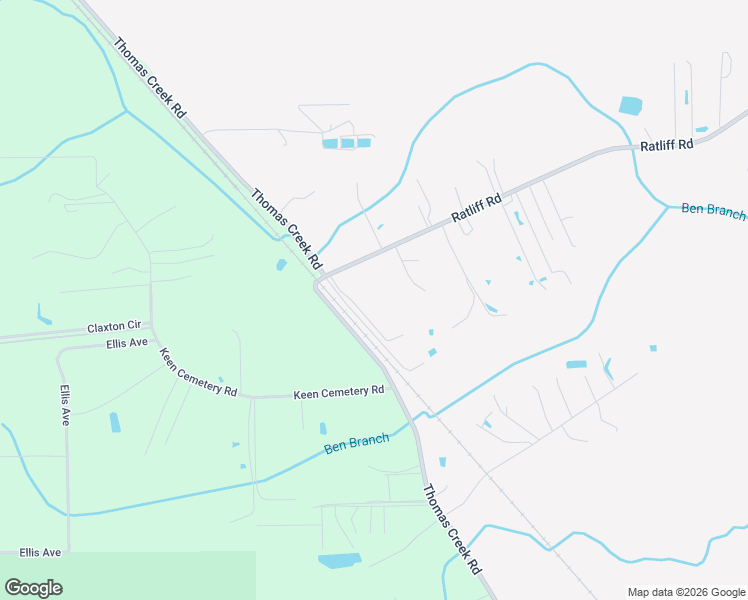 map of restaurants, bars, coffee shops, grocery stores, and more near 43014 Ratliff Road in Callahan
