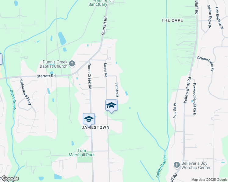 map of restaurants, bars, coffee shops, grocery stores, and more near 13623 Sattler Road in Jacksonville