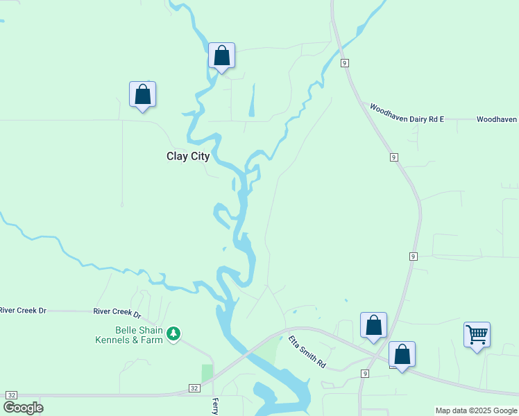 map of restaurants, bars, coffee shops, grocery stores, and more near 17747 River Road in Summerdale
