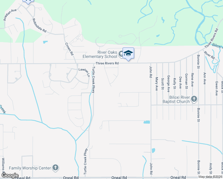 map of restaurants, bars, coffee shops, grocery stores, and more near 12417 Lundy Road in Gulfport