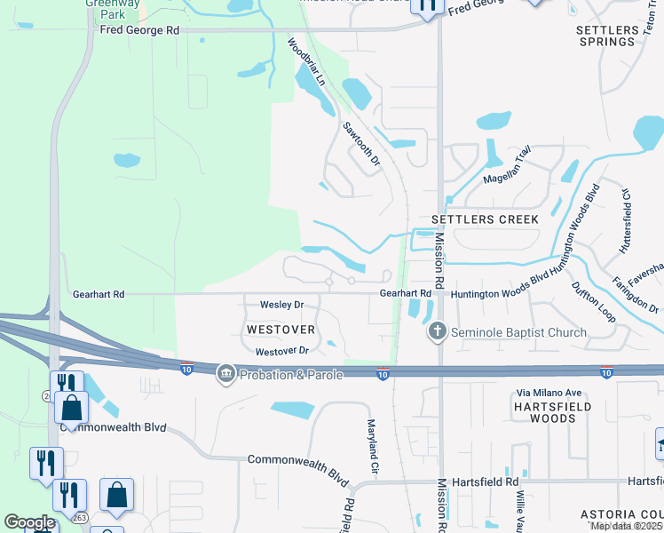 map of restaurants, bars, coffee shops, grocery stores, and more near 3002 Autumnchase Lane in Tallahassee