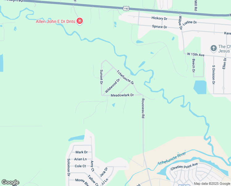 map of restaurants, bars, coffee shops, grocery stores, and more near 72320 Wildwood Drive in Covington