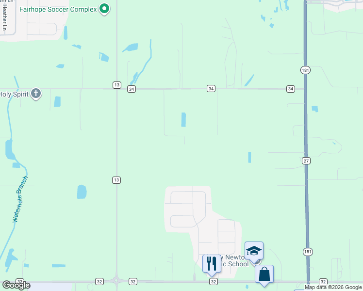 map of restaurants, bars, coffee shops, grocery stores, and more near Bankhead Boulevard in Fairhope