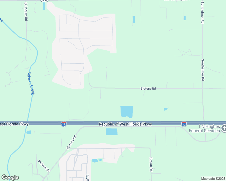 map of restaurants, bars, coffee shops, grocery stores, and more near 20410 Sisters Road in Hammond