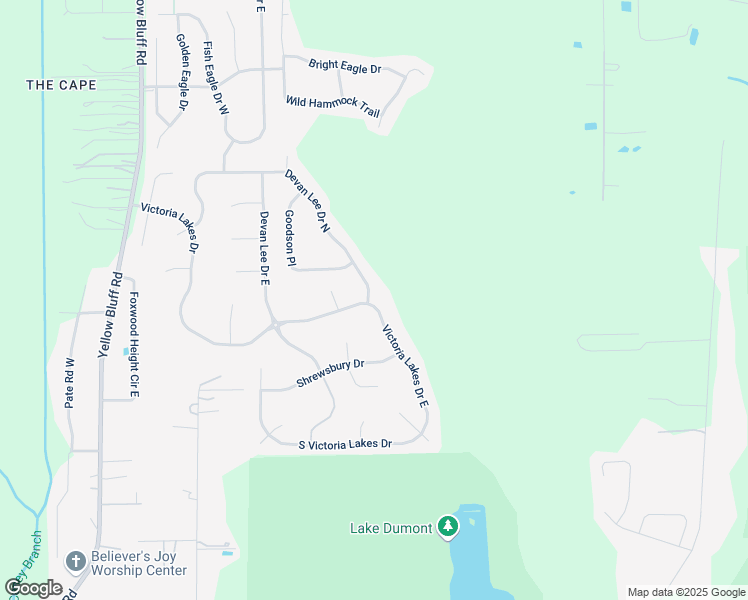 map of restaurants, bars, coffee shops, grocery stores, and more near 3645 Victoria Lakes Drive East in Jacksonville