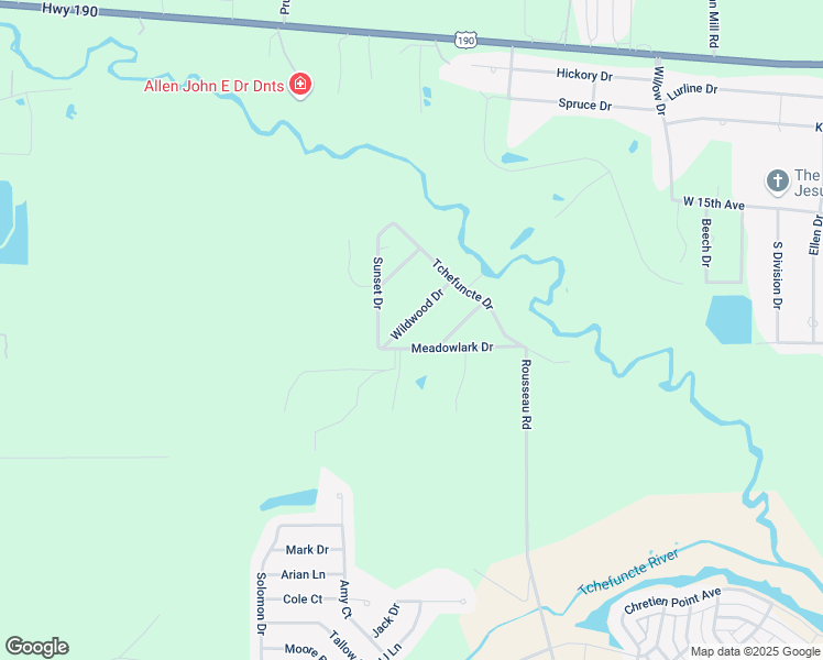 map of restaurants, bars, coffee shops, grocery stores, and more near 72320 Wildwood Drive in Covington