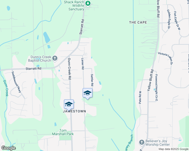 map of restaurants, bars, coffee shops, grocery stores, and more near 13623 Sattler Road in Jacksonville