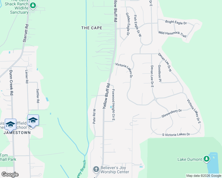 map of restaurants, bars, coffee shops, grocery stores, and more near 13625 Yellow Bluff Road in Jacksonville