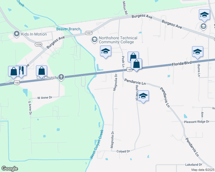map of restaurants, bars, coffee shops, grocery stores, and more near 11805 Pine Street in Walker