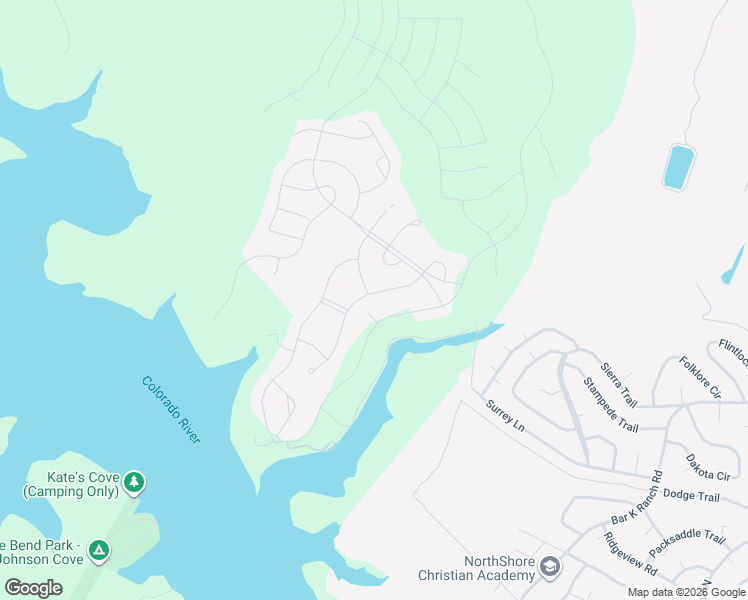 map of restaurants, bars, coffee shops, grocery stores, and more near 7801 Turnback Ledge Trail in Lago Vista