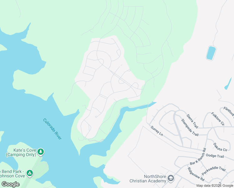 map of restaurants, bars, coffee shops, grocery stores, and more near 7805 Turnback Ledge Trail in Lago Vista