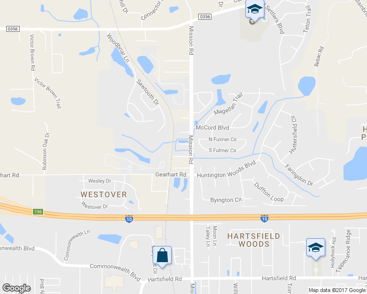 map of restaurants, bars, coffee shops, grocery stores, and more near 4004 Chinook Street in Tallahassee