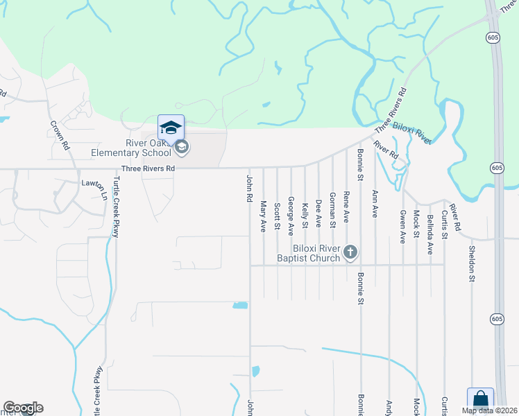 map of restaurants, bars, coffee shops, grocery stores, and more near 13438 Mary Avenue in Gulfport