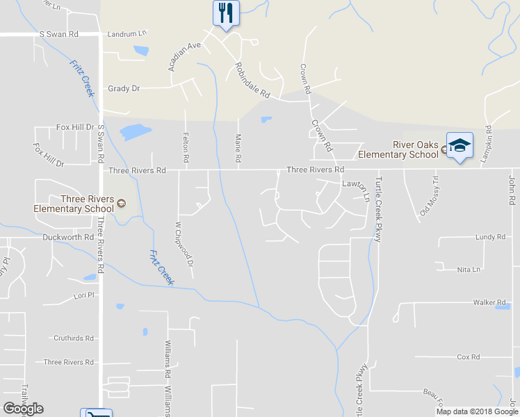 map of restaurants, bars, coffee shops, grocery stores, and more near 13586 Laurel Oaks Lane in Gulfport