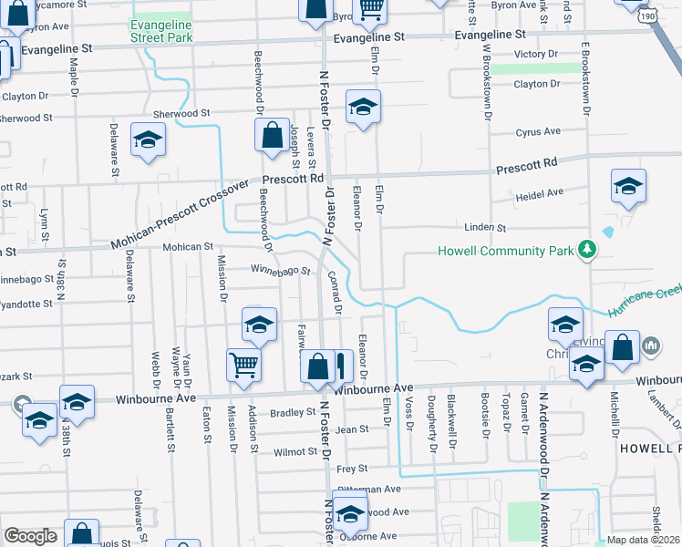 map of restaurants, bars, coffee shops, grocery stores, and more near 3702 Conrad Drive in Baton Rouge