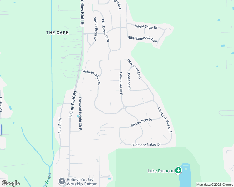 map of restaurants, bars, coffee shops, grocery stores, and more near 13671 Canoe Court in Jacksonville