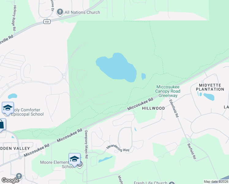 map of restaurants, bars, coffee shops, grocery stores, and more near 3877 Ardmore Lane in Tallahassee