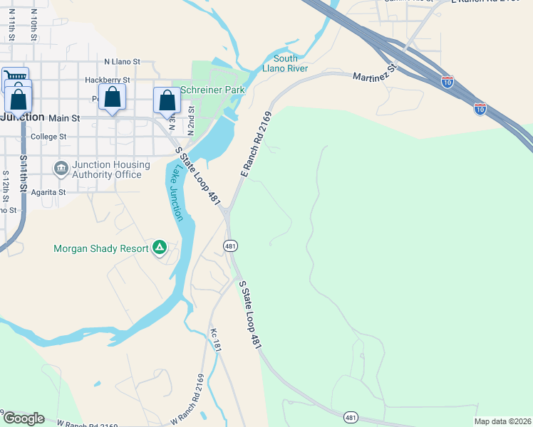 map of restaurants, bars, coffee shops, grocery stores, and more near 1358 East Sinkhole Drive in Junction