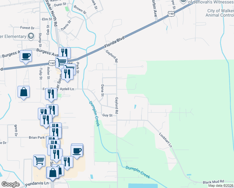 map of restaurants, bars, coffee shops, grocery stores, and more near 13933 Lynn Street in Walker