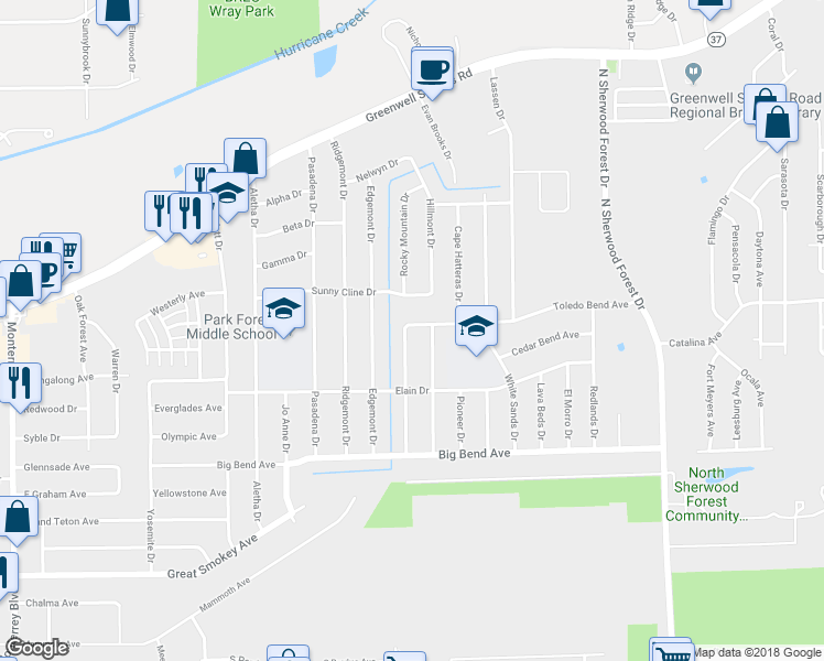 map of restaurants, bars, coffee shops, grocery stores, and more near 3738 Canyonland Drive in Baton Rouge