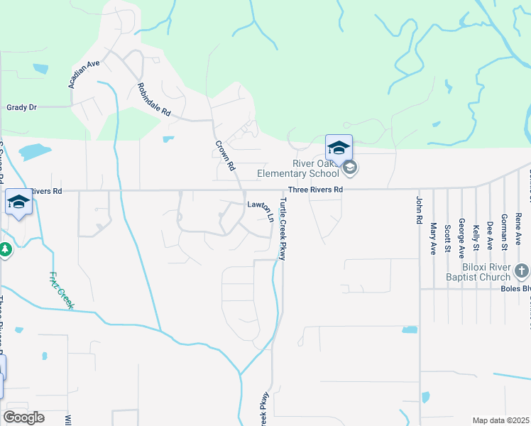 map of restaurants, bars, coffee shops, grocery stores, and more near 13661 Lawton Lane in Gulfport
