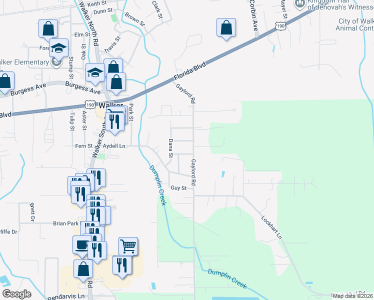 map of restaurants, bars, coffee shops, grocery stores, and more near 13933 Lynn Street in Walker