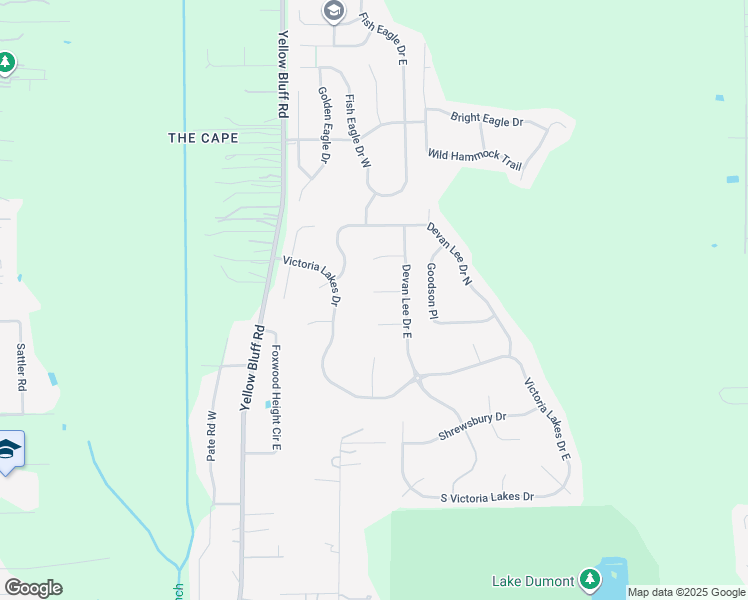 map of restaurants, bars, coffee shops, grocery stores, and more near 3358 Chapel Court in Jacksonville