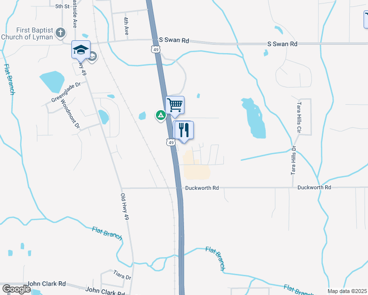 map of restaurants, bars, coffee shops, grocery stores, and more near 13490 U.S. 49 in Gulfport