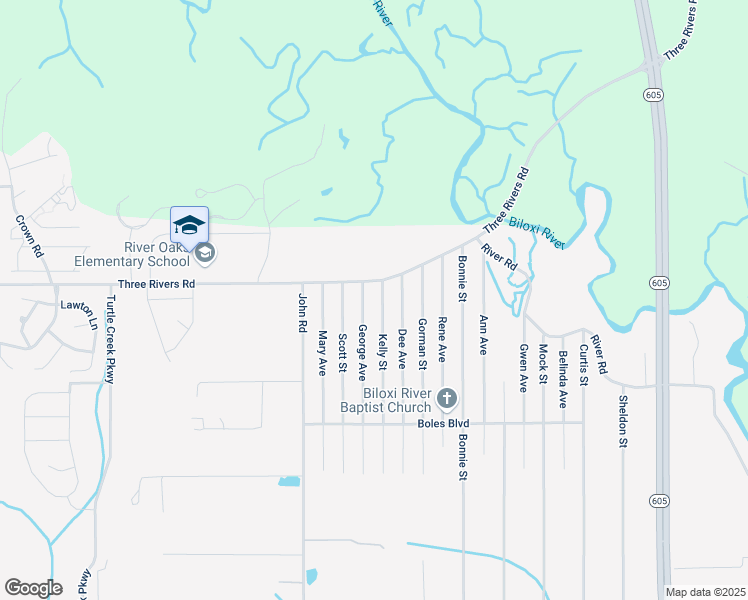 map of restaurants, bars, coffee shops, grocery stores, and more near 13523 Kelly Street in Gulfport