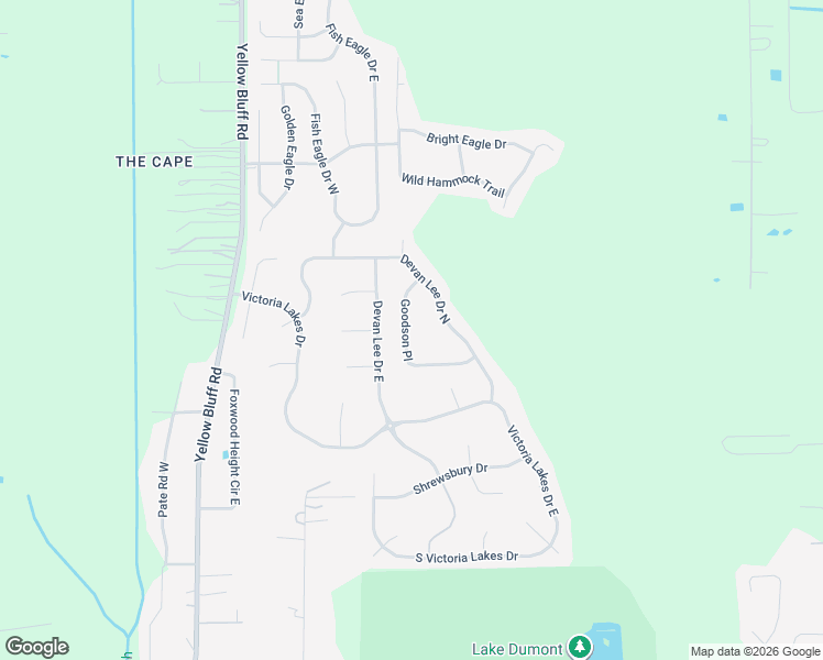 map of restaurants, bars, coffee shops, grocery stores, and more near 13789 Goodson Place in Jacksonville