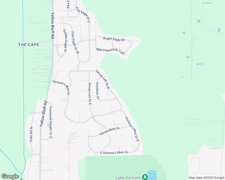 map of restaurants, bars, coffee shops, grocery stores, and more near 13781 Devan Lee Drive North in Jacksonville