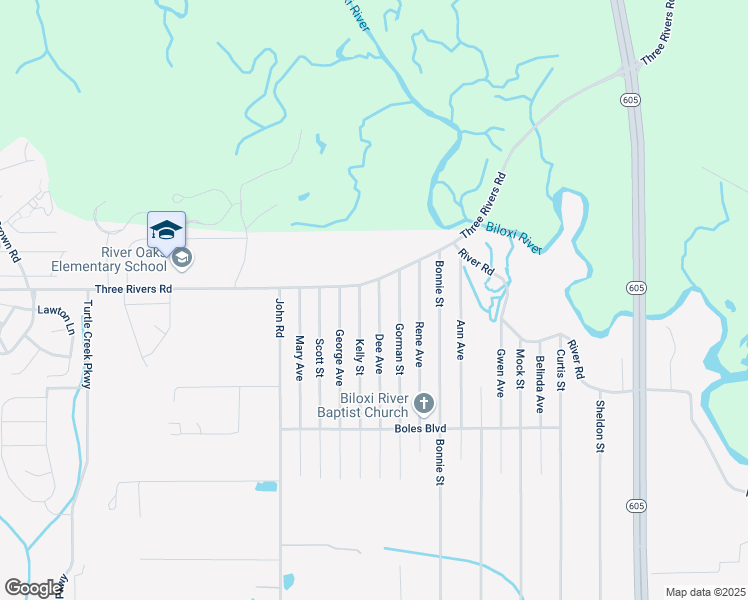 map of restaurants, bars, coffee shops, grocery stores, and more near 13527 Dee Ave in Gulfport