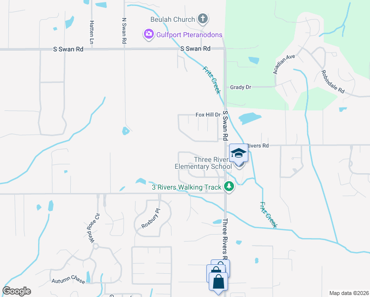 map of restaurants, bars, coffee shops, grocery stores, and more near 14061 Fox Hill Drive in Gulfport